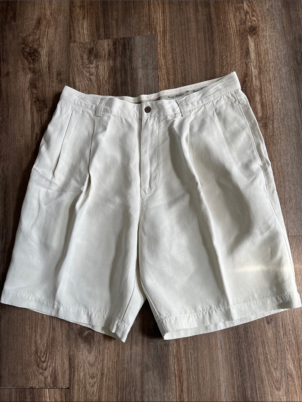 Tommy Bahama "Relax" Pleated Silk Blend Trousers Sz 35